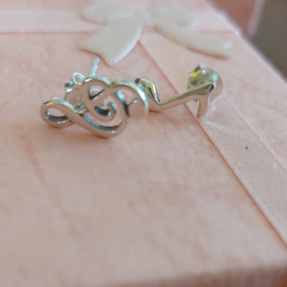 Music Note Sterling Silver Stud Earrings 🎶 🎵
